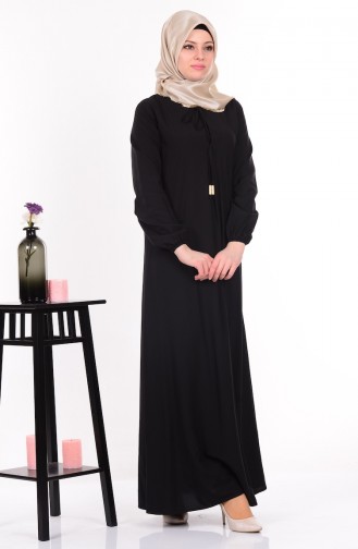 سويد فستان بتصميم قصة واسعة 4074-06 لون أسود 4074-06