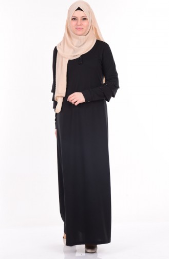 Black Hijab Dress 1181-01