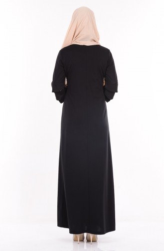Black Hijab Dress 1181-01