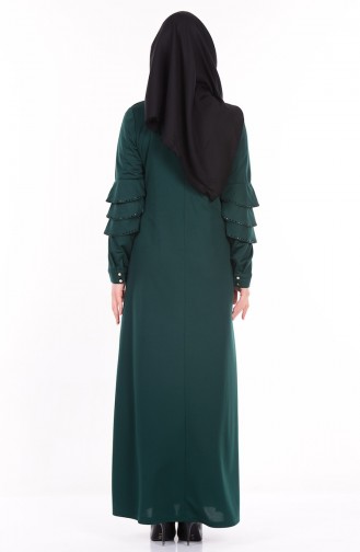 Green Hijab Dress 1181-05