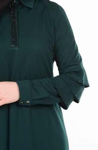 Grün Hijab Kleider 1181-05