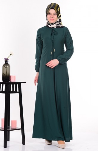 فستان أخضر زمردي 4074-03