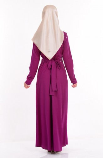 Plum Hijab Dress 2841-04
