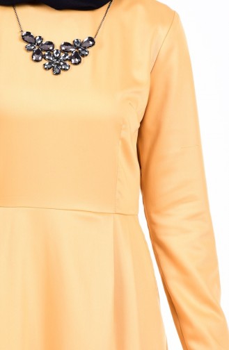 Mustard Hijab Dress 7077-05