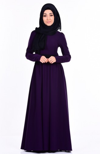 Purple Hijab Dress 1620-05