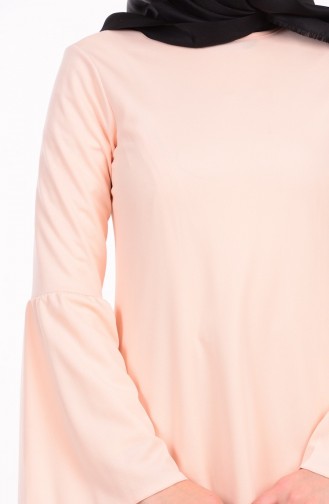 İspanyol Kol Detaylı Tunik 4013-11 Pudra