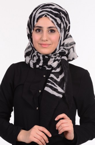 Piliseli Cotton Şal 50098-10 Siyah