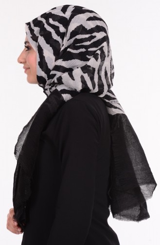 Piliseli Cotton Şal 50098-10 Siyah