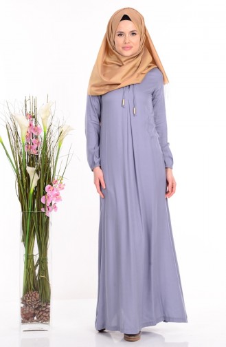 Gray Hijab Dress 1134-16