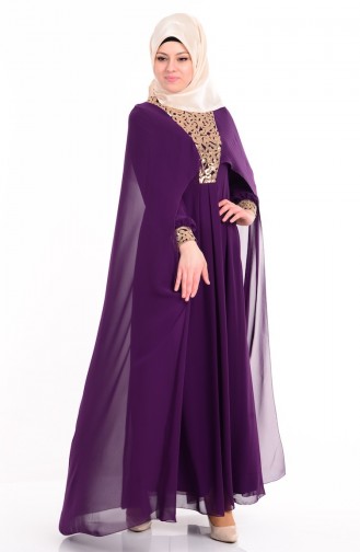 Purple İslamitische Avondjurk 52551-05