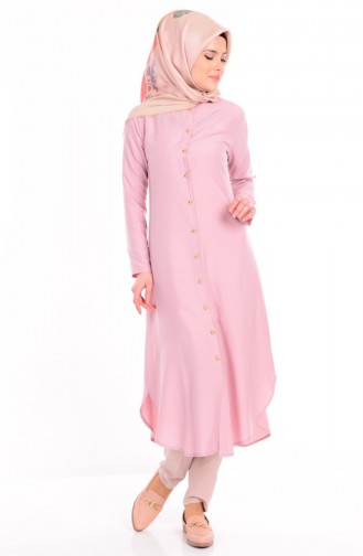 Buttoned Tunic 2034-07 Pink 2034-07