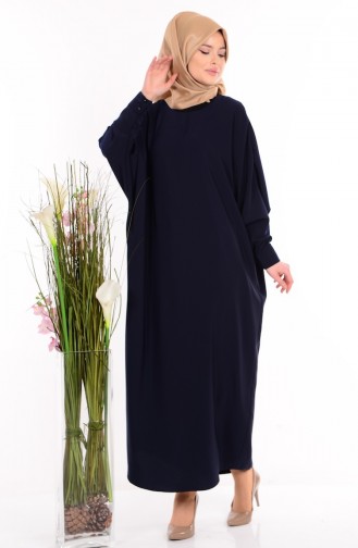 Yarasa Kol Elbise 85045-04 Lacivert