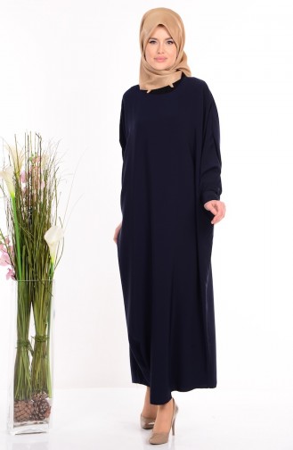 Yarasa Kol Elbise 85045-04 Lacivert