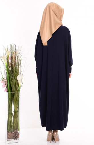 Yarasa Kol Elbise 85045-04 Lacivert