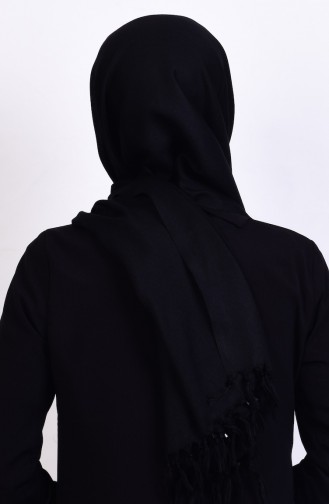 Bead detail shawl   3637-01 Black  01