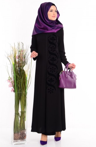 Black Abaya 1503-04