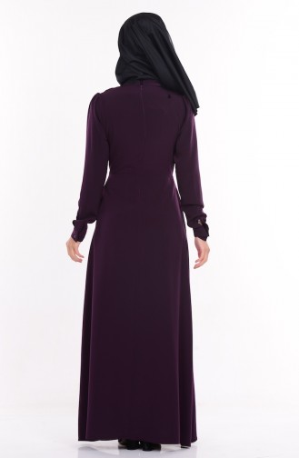 Plum Hijab Dress 1625-04