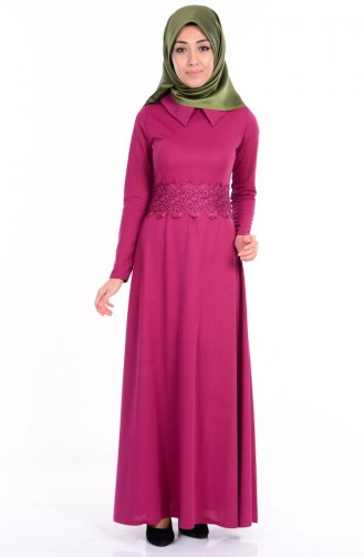 Fuchsia Hijab Dress 2027-09