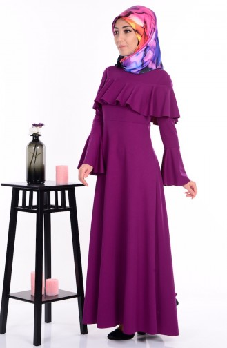 Lilac Hijab Dress 1049-15