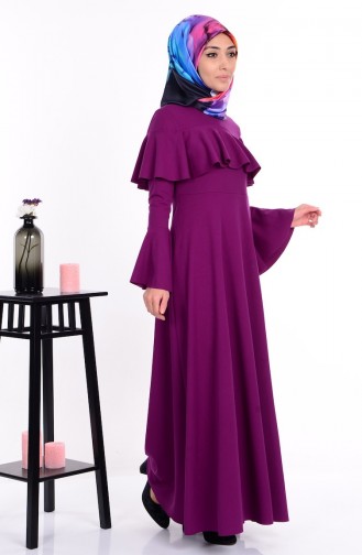 Lilac Hijab Dress 1049-15