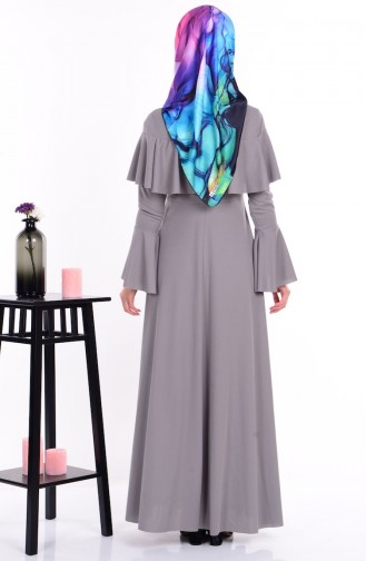 Grau Hijab Kleider 1049-14