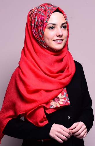 Lamra Embroidered Shawl 50000-06 Red 50000-06