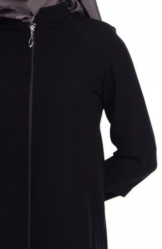 Abaya Col Officier 6115-01 Noir 46115-01