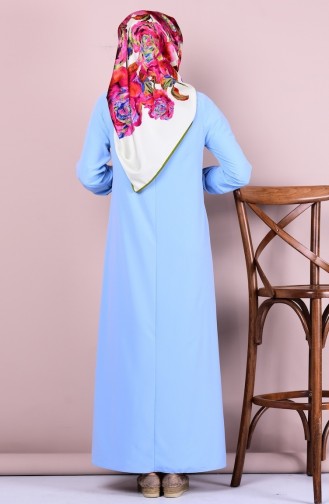 Baby Blue Hijab Dress 1376-03