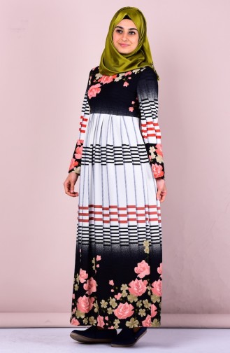 Rot Hijab Kleider 2066-05