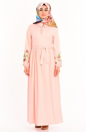 Light Pink Hijab Dress 4128-07