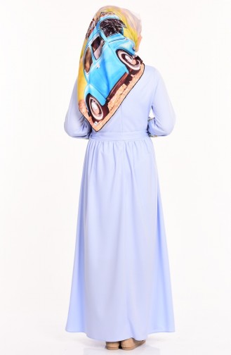 Ice Blue Hijab Dress 4128-06