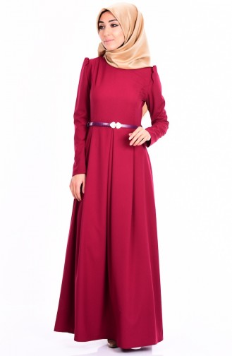 Dark Fuchsia Hijab Dress 2643-20