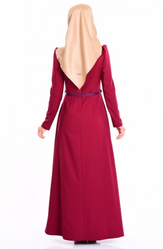Dark Fuchsia Hijab Dress 2643-20