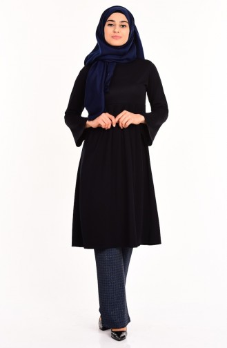 Tunic Trousers Set  2067-02  Navy Blue  2067-02