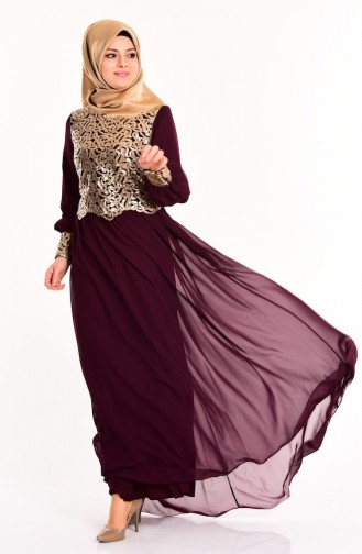 Zwetschge Hijab-Abendkleider 52584-02
