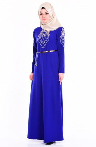 Saxon blue İslamitische Avondjurk 5014-03