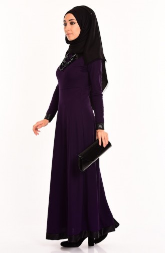 Dunkelviolett Hijab Kleider 2010-15