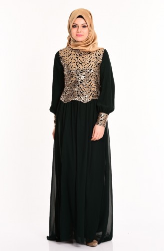 Grün Hijab-Abendkleider 52584-03