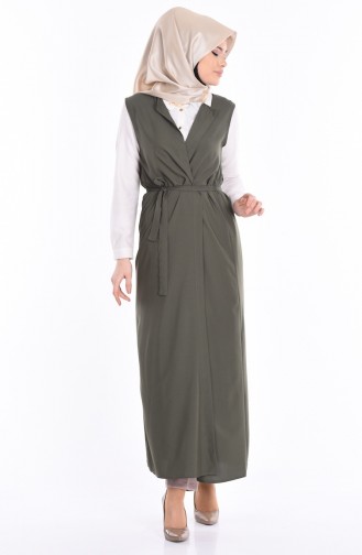 Light Khaki Green Waistcoats 4032-14