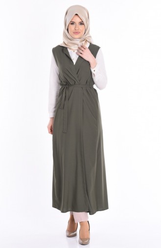 Light Khaki Green Waistcoats 4032-14