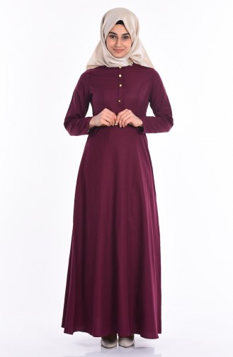 Plum Hijab Dress 5490-01