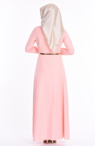 Salmon Hijab Dress 5490-09