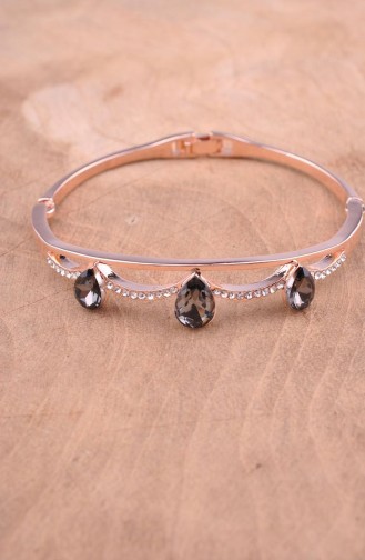 3 Damla Zirkon Taşlı Kraliçe Bileklik BL10207 Rose