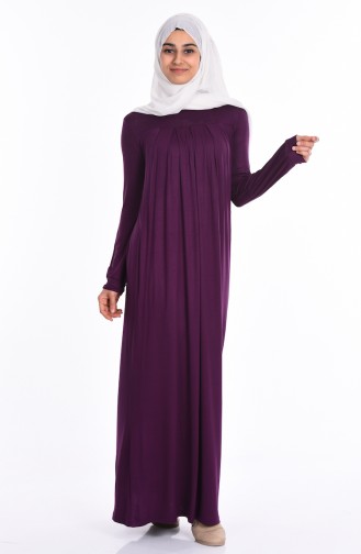 Plum Hijab Dress 0727-06