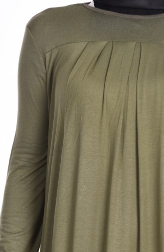 Khaki Hijab Dress 0727-01