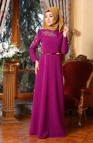 Zwetschge Hijab-Abendkleider 5001-05