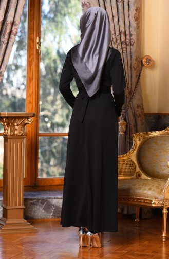 Black Hijab Dress 2907-03