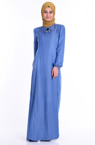 Blue Hijab Dress 1157-01