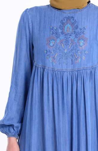 Blue Hijab Dress 1158-01