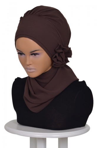 Prepared Chiffon Turban -Brown HT0026-6 0026-6